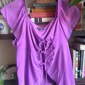 Purple Milkmaid Blouse